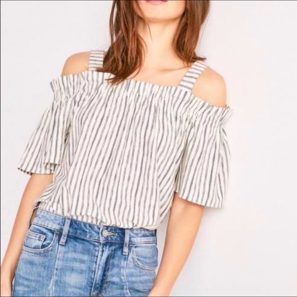 Lucky Brand Off Shoulder Stripped Tank